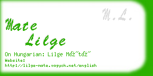 mate lilge business card